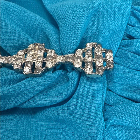 Minelli Sky Blue Maxi Dress Size 10 (Runs Small) - Picture 11 of 11